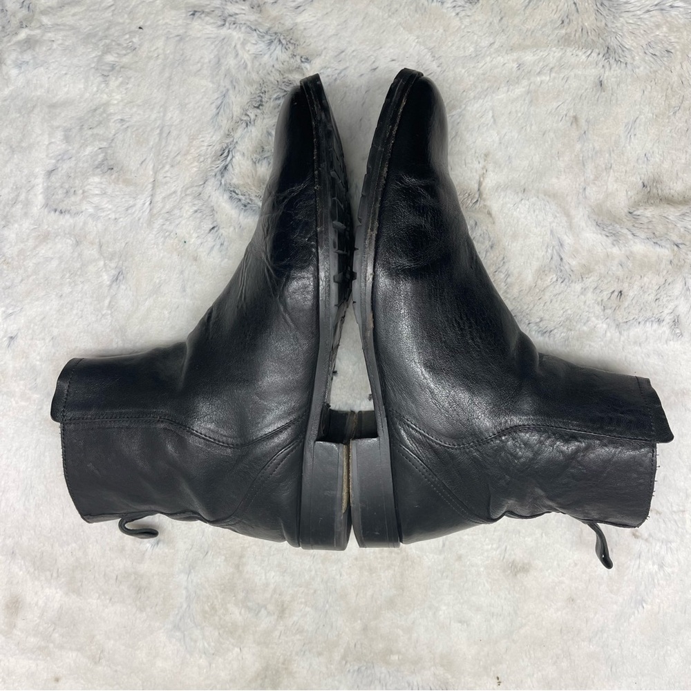 Vero Cuoio Mens Black Leather Almond Toe Made In Italy Size 8.5 - Picture 8 of 14